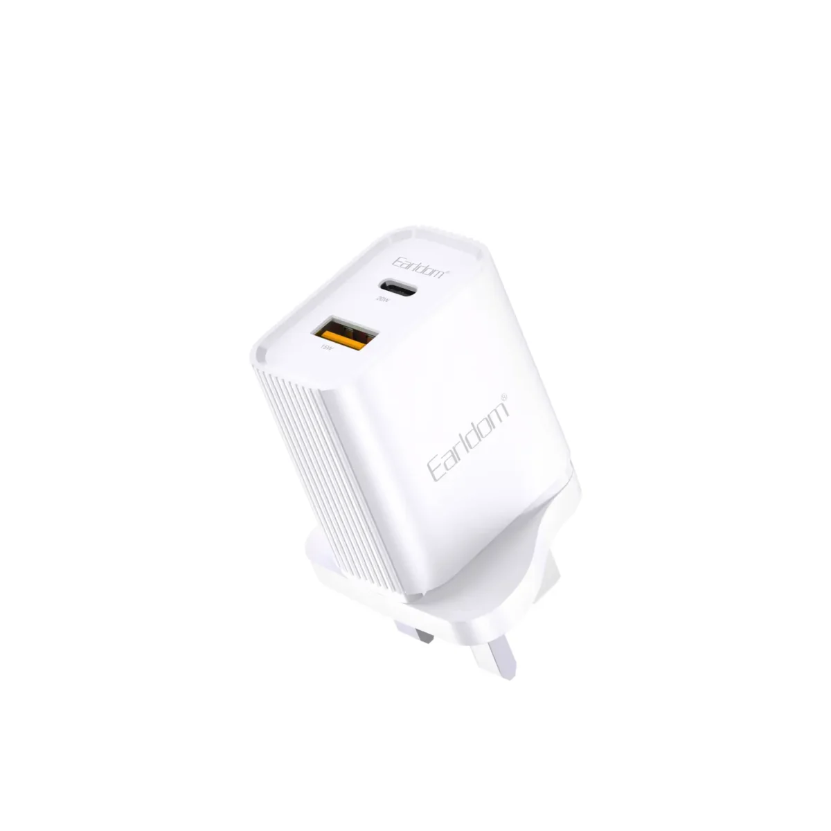 Earldom Wall Adapter UK Plug Dual Port With Lightning Cable ES-UK17
