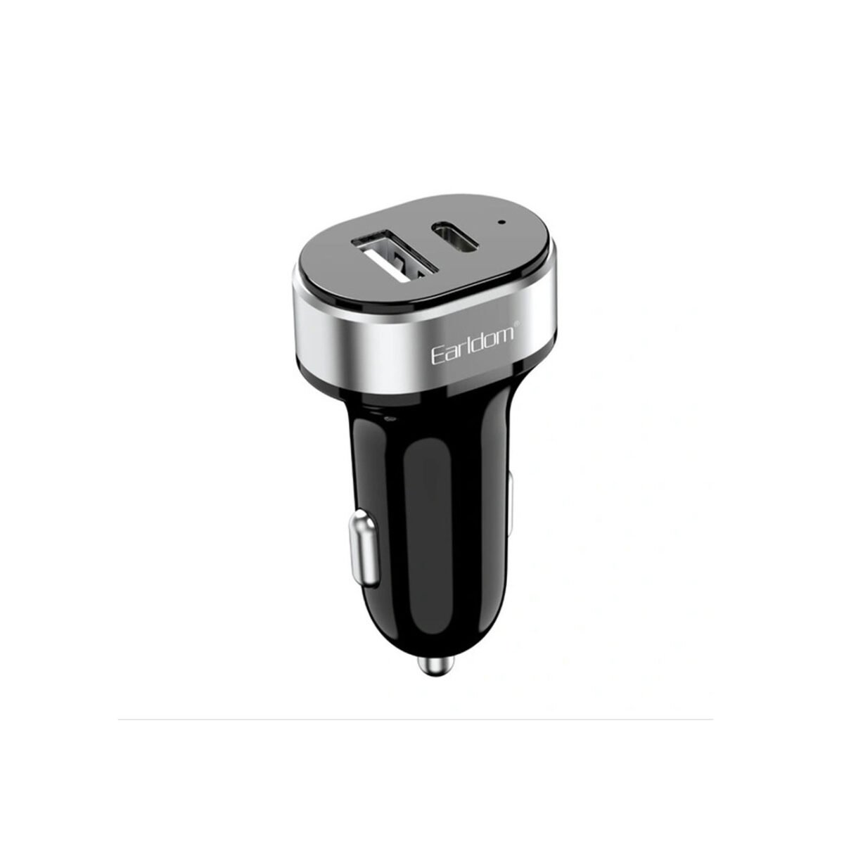 Earldom Car Charger Quick Charge Dual Port USB and Type C (With Type-C Cable) ES-CC14