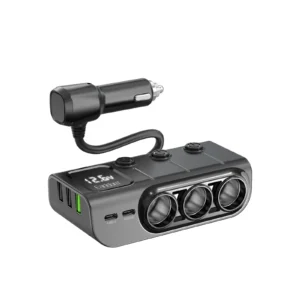 Earldom Car Lighter Adapter and Multiport Charger (Without Cable) ET-CS4